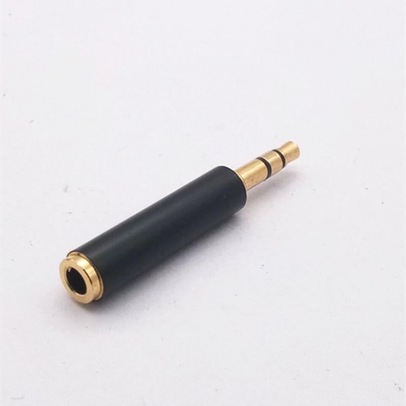 Copper 3.5mm 3-Pole Male to 4-Pole Female Earphone Adapter - Audio Extension Converter