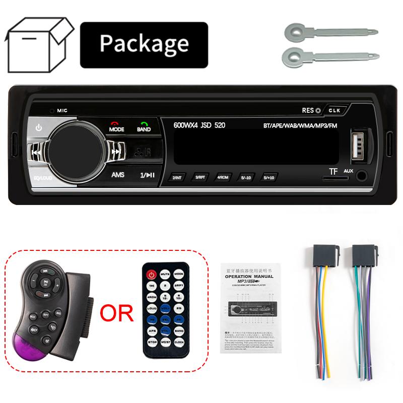 Autoradio 1 DIN Stereo Player Digital Bluetooth MP3 Player 60Wx4 FM Radio Stereo Audio Musik USB/SD mit In-Dash AUX-Eingang