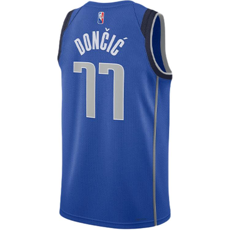 Nike NBA Retro Basketball Jersey SW Fan Edition - Luka Doncic No. 77 Men Tops Blue DB3568-480