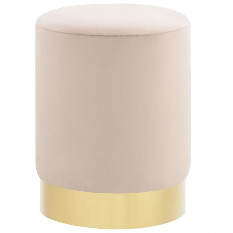 Day and Night - Day and Night Apricot and Gold Velvet Stool
