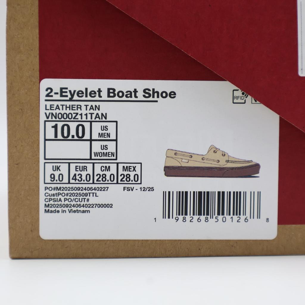 VN000Z11TAN Vans 2 Eyelet Boat Shoe Leather Tan (Men's)