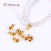 18K Gold Plated Mini 2.5mm Beads Pendant Bail Bead For DIY Jewelry Making Supplies
