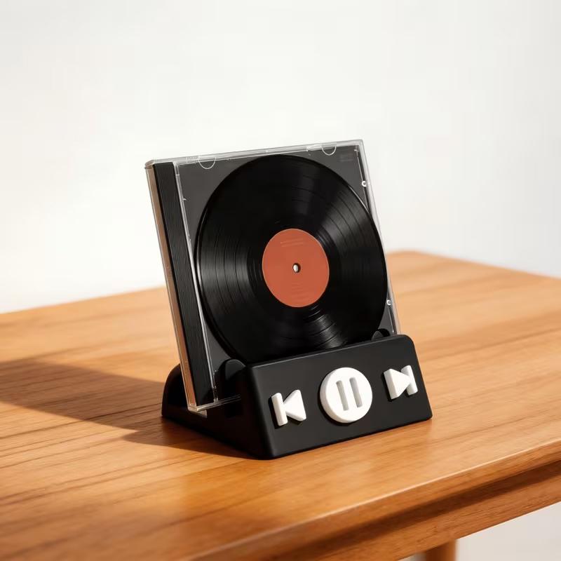 Vinyl Record Album Stand Perfect Home Office Decor with Stylish Display Base Gift