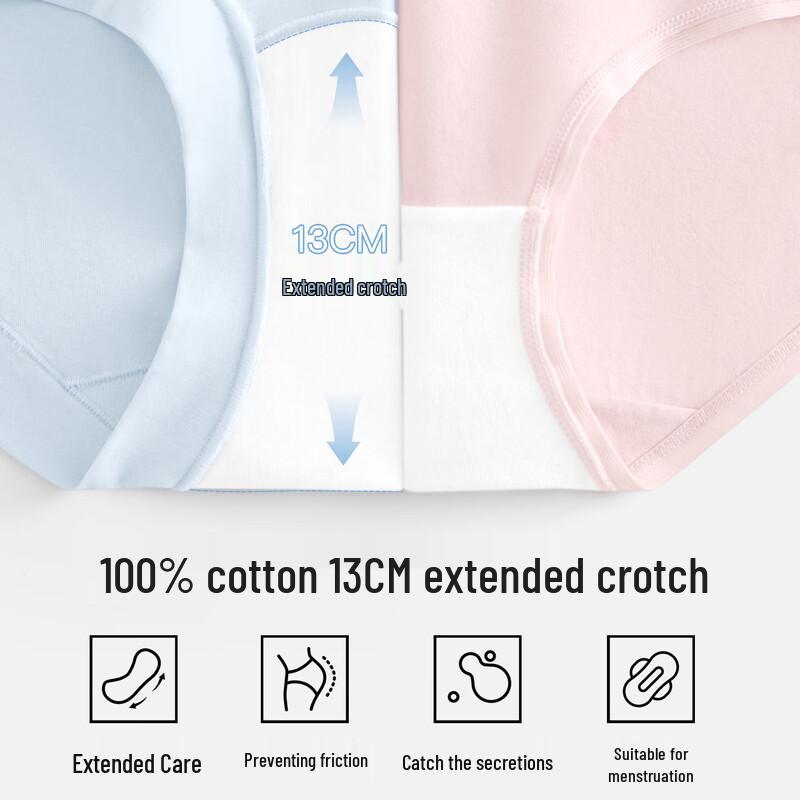 SecretWorld Damen Xinjiang gekämmte Baumwolle High Waist Antibakterielle Boxershorts