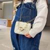 Women Handbag Faux Pearl Handle Golden Love Heart Detachable Metal Chain Mini Elegant Girl Single Shoulder Bag Purse Cute Wallet