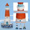 BESPORTBLE Mini Lighthouse Decoration Resin Mediterranean Lighthouse Figurine, Nautical Theme Decor Miniature for Landscaping