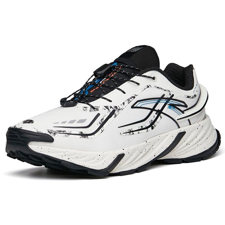 Anta Running Series Height Increasing Low Top Running Shoes Men Sneakers Black White 112145525-5