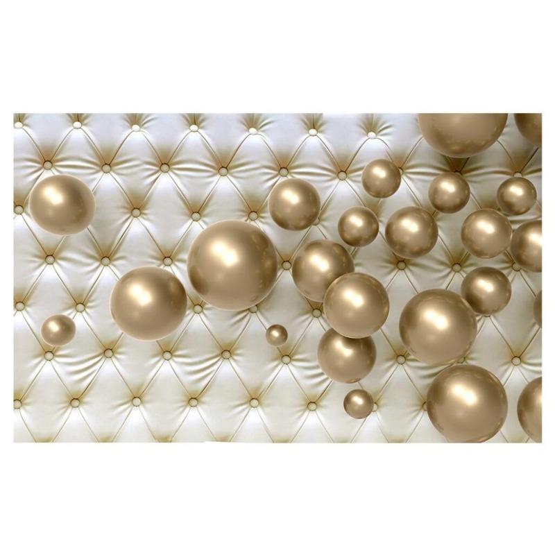 Modern Wallpaper Golden Ball Soft Pack Mural Hotel Badroom Living Room Background Large Mural