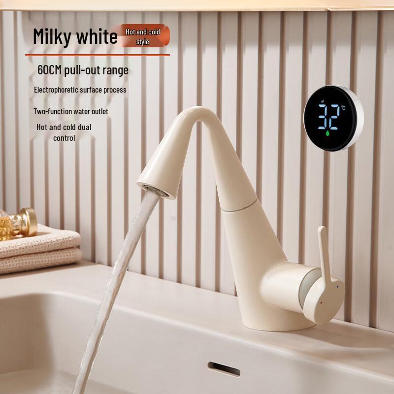 Digital Display Wall-Mounted Hot & Cold Faucet with Anti-Splash