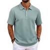 Polo tinta unita classica vestibilità slim manica corta top con colletto casual da lavoro abbottonatura tessuto confortevole per uomo e donna