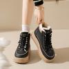 Fleece high-top Martin boots for women, winter new student warm casual platform cotton shoes