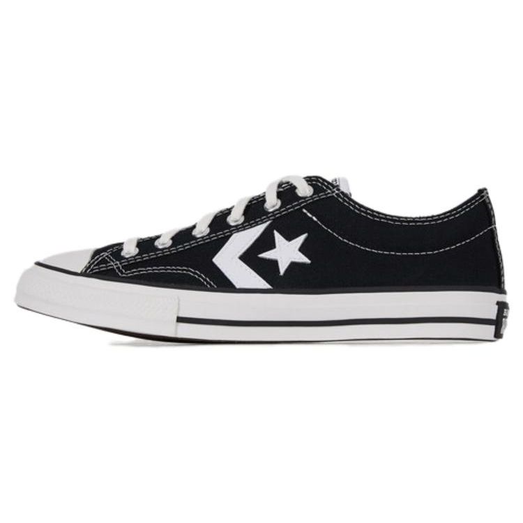 Converse Star Player 76 Comfortable Durable Low Top Canvas Shoes Kids Sneakers Black White A05219C