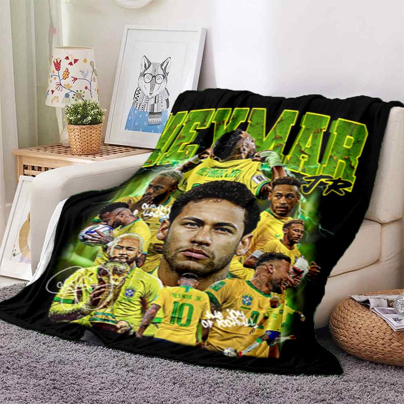 Santos FC Brazilian football player striker Neymar da Silva Santos Júnior blanket portable four season home bed office travel break warm blanket H1