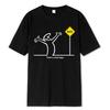 The Line Osvaldo Cavandoli T-Shirt Mode Hip Hop La Linea T-Shirt Lässig Rundhals Übergröße T-Shirt Damen Herren T-Shirts Tops weiß