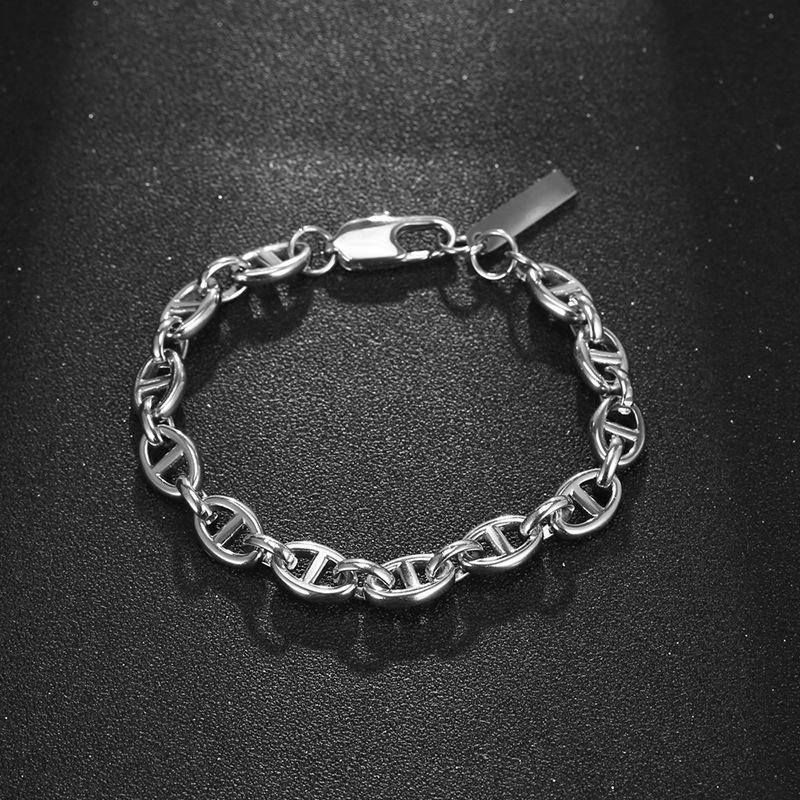 IMI Niche Trendy Buckle Bracelet: Unisex Titanium Steel, Simple & Versatile Korean Style YL425