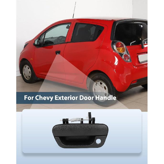 ECCPP Exterior Door Handle 2013-2016 for Chevy for Spark Outer Replacement Front Driver Left Door Handle 1 PC Texture Black 95964943 FL, 95964944 FR