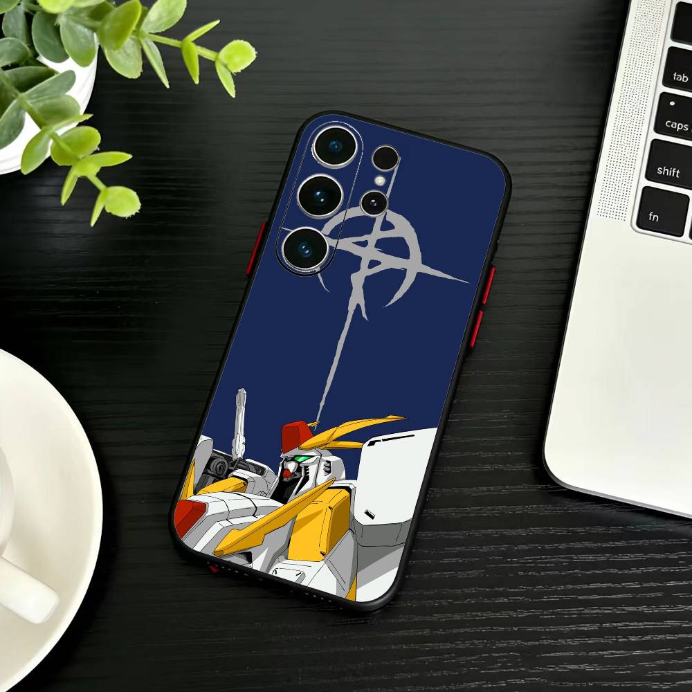 Gundam Anime Phone Case For Samsung S26,S25,S24,S23,S22,S21,S20,Ultra,Plus,FE Black Soft Cover