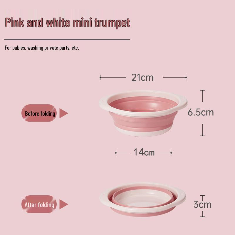 Portable Folding Baby & Household Washbasin for Travel and Dorms