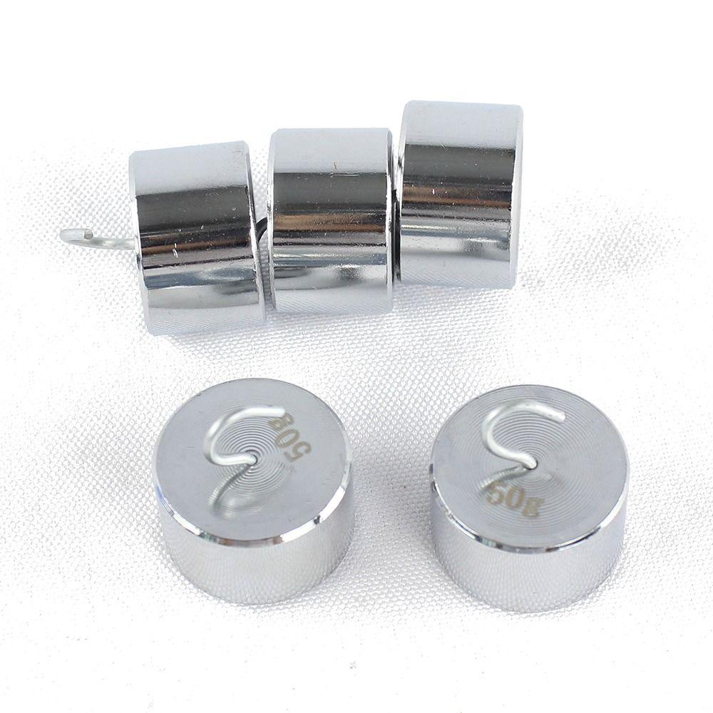 Silver Chrome-Plated Hook Weight Metal Metal Slotted Weights  General Science