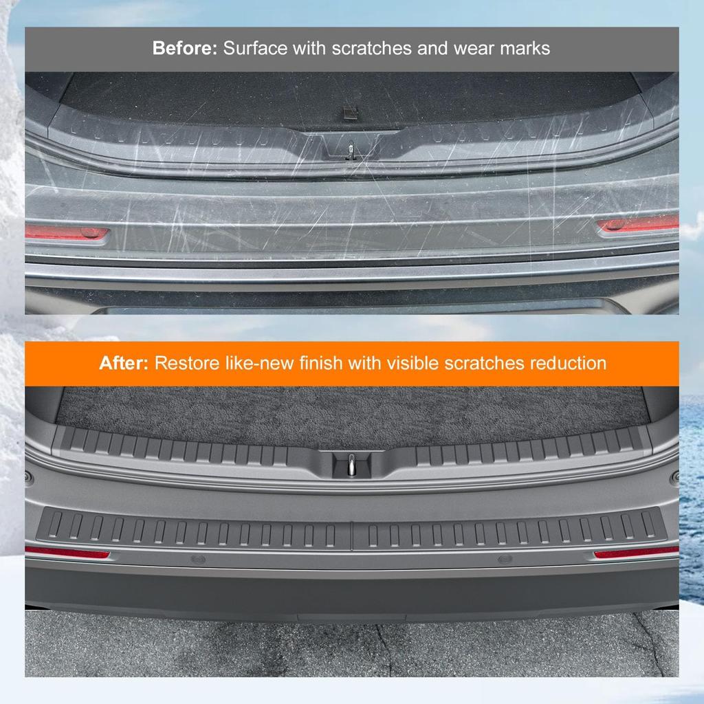 Powoq 2PCS Rear Bumper Protector Compatible With -2025 Toyota RAV4 Trunk Sill Cover Protector Replacement For -2025 Toyota RAV4 Accessories