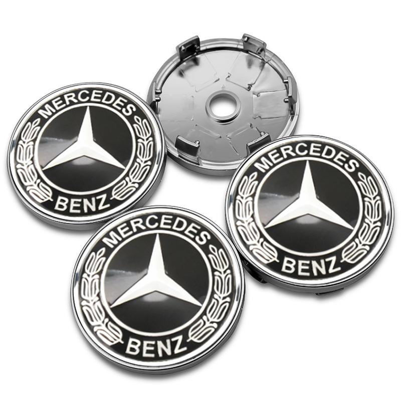OLV5 4Pcs 60mm 75mm Car Wheel Center Hub For Mercedes Benz AMG class W205 W203 GLC GLK W206 W220 A180 W211 Cap Rim Cover Accessories