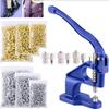 Golden Silver Eyelet Rivet Hand Press Machine Set