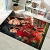 Portugal Women Football Player Portrait Print Area Rug Soccer Sports Non‑Slip Rectangular Floor Mat Living Bedroom Home Decor Fan Carpet