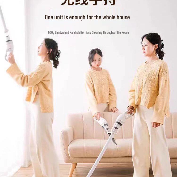 Compact Wireless Vacuum Cleaner: High Suction, Quiet, Handheld, Ideal for Home, Car, Pet Hair, Dust Mites Removal