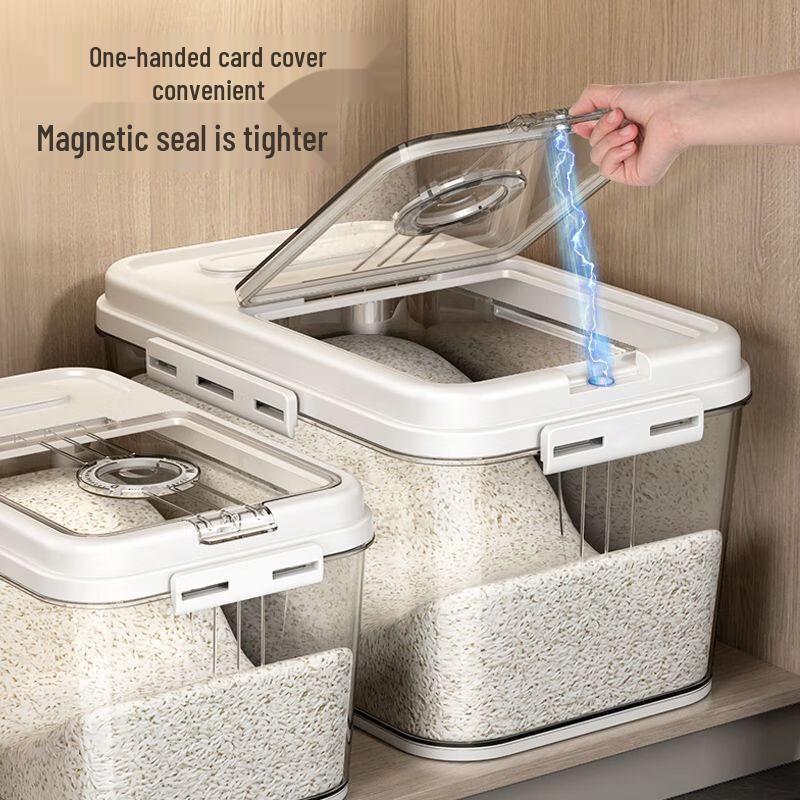 LISM Sealed Rice Storage Bin with Magnetic Timer