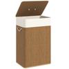 Bamboo Laundry Basket with Lid 72 L Laundry Hamper with Bamboo Handles, Removable Laundry Bag Brown
