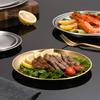 Stainless Steel Dinner Plates Round Salad Serving Plate Easy To Clean Pizza Fruit Bowl for Home Kitchen Outdoor Camping BBQ