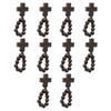 Classical Religious Finger Rosary Wood Beads with Crosses for Daily Wear or Gift for Spiritual Comfort Religious Gift