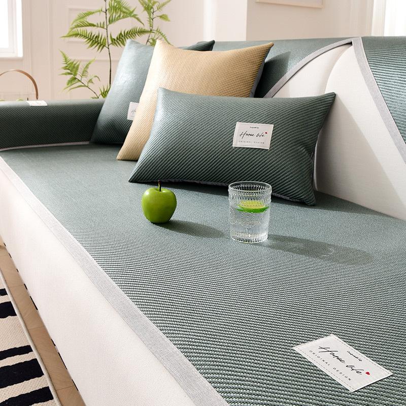 

Подушка для дивана, летняя нескользящая ткань для чехла на диван, ледяной шелк, коврик из ротанга, подушка для сиденья дивана 60*60cm