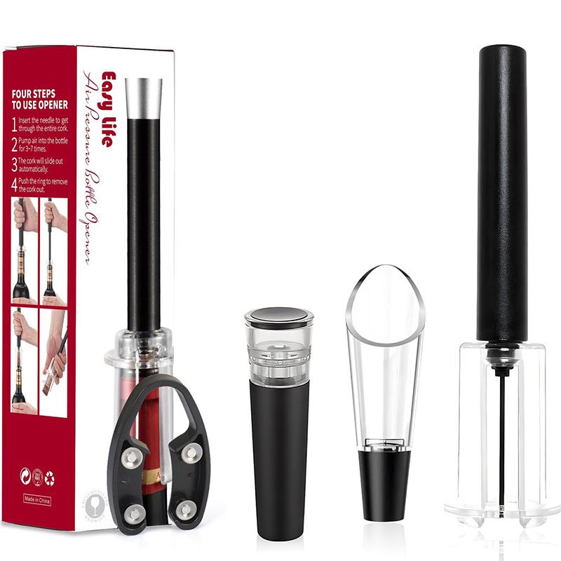 Druckluft-Korkenzieher Druck-Vakuum-Weinkorkenzieher Magnetischer Flaschenöffner Korkenzieher für Wein Weinflaschenöffner KPQ003