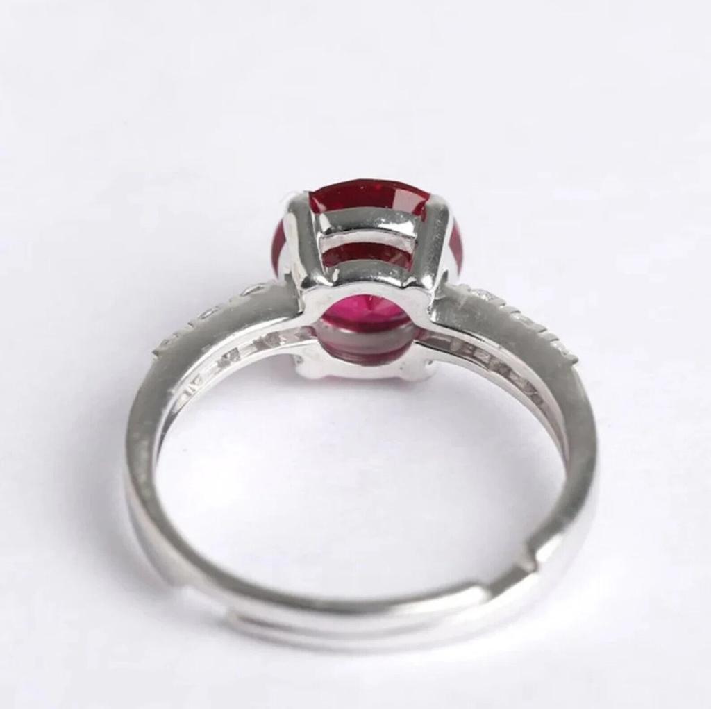 Certified Natural Red Garnet Gemstone Ring 925 Sterling Silver Handmade Engagement Valentine Gift Ring For Her