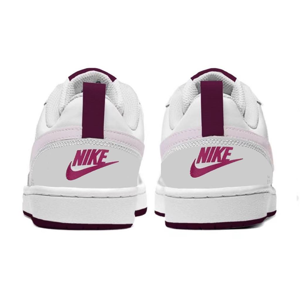 Nike Court Borough 2 Slip Resistant Abrasion Resistant Low top Skateboard Shoes Women's Pink White BQ5448-015(Team667-SBOX)