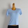 Summer New Arrival Pure Color Cable Stitch Round Neck Embroider Knitting Bottoming Shirt Women's Clothing Silm Slim Looking Short Sleeve T-shirt Tops
