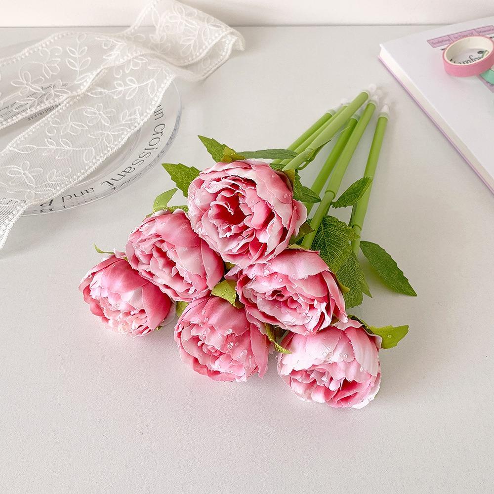 1pcs Smooth Writing Peony Ballpoint Pen Bouquet Simulation Stationery Pen Funny Flower Pen  Gift
