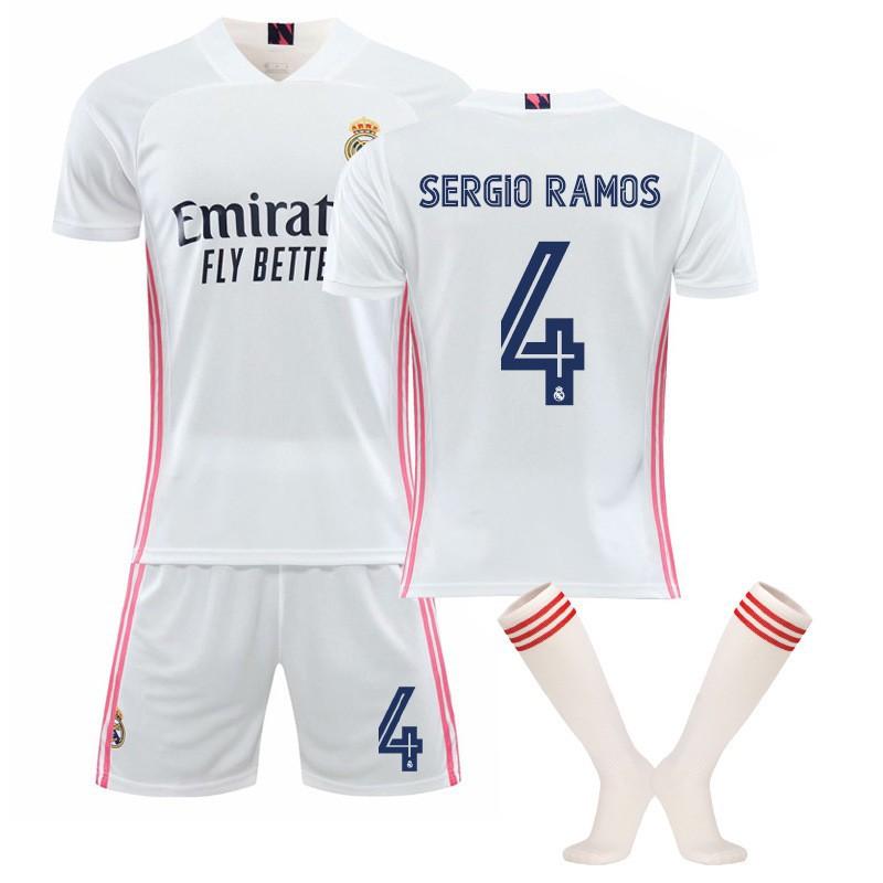 20-21 Home No. 7 C Ronaldo Football Suit Men's 20 Vinicius 4 Ramos 8 Cross