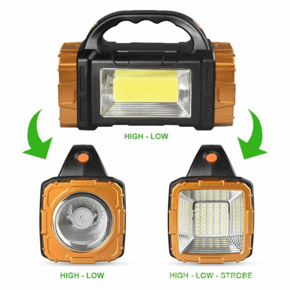 Powerful LED LED Flashlight USB Rechargeable Solar Rechargeable Camping Torch 8 Lighting Modes COB Technology Camping Lantern