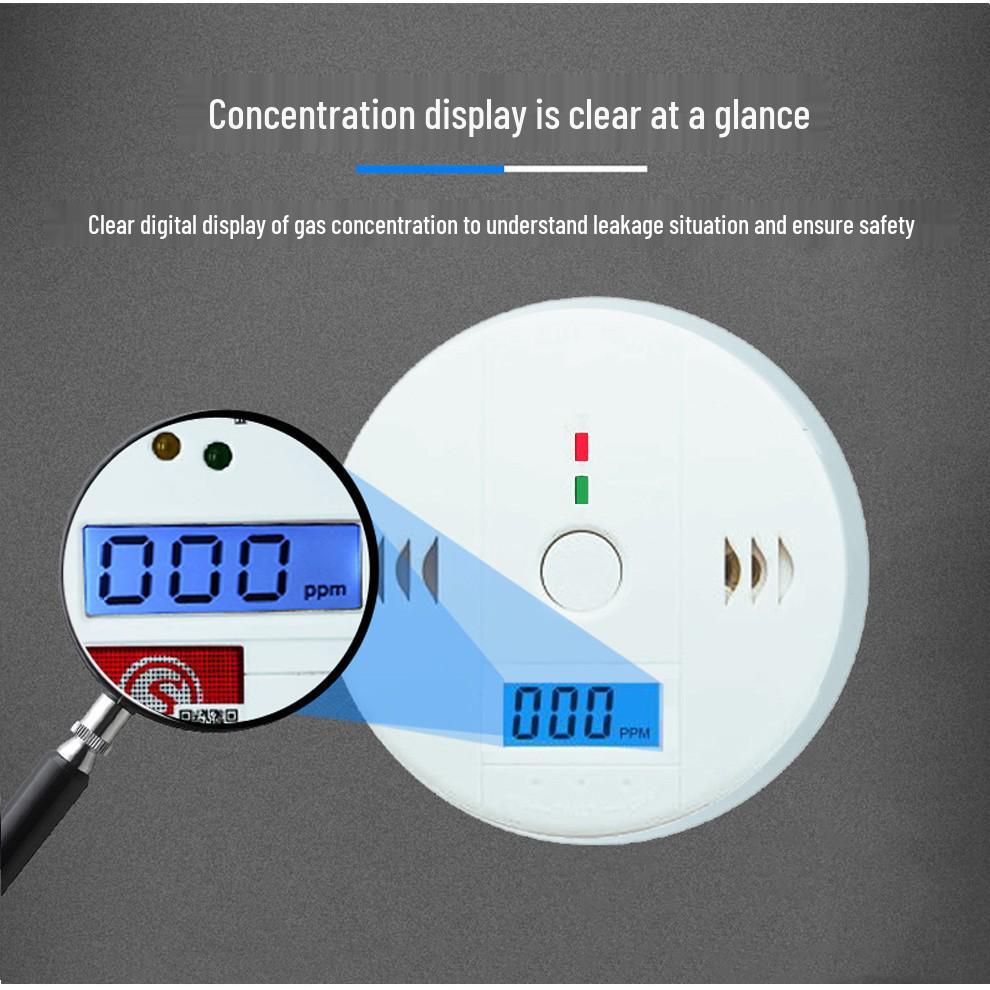 Carbon Monoxide Alarm with LCD Display - Home Gas Detector