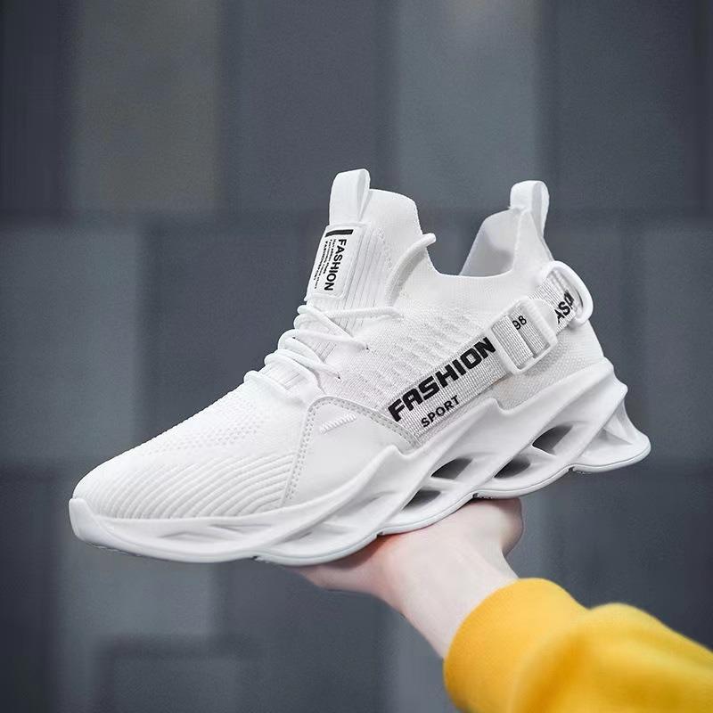 Letní nové pánské boty velkých velikostí fly-woven síťované pánské ležérní sportovní boty trendy všestranné prodyšné lehké běžecké boty