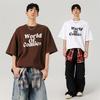 White T Shirt Oversized Cotton for Unisex Unisexs Summer Tshirts Letter Print Male Casual Wear Tee Shirts 5XL Big Size Tshirts