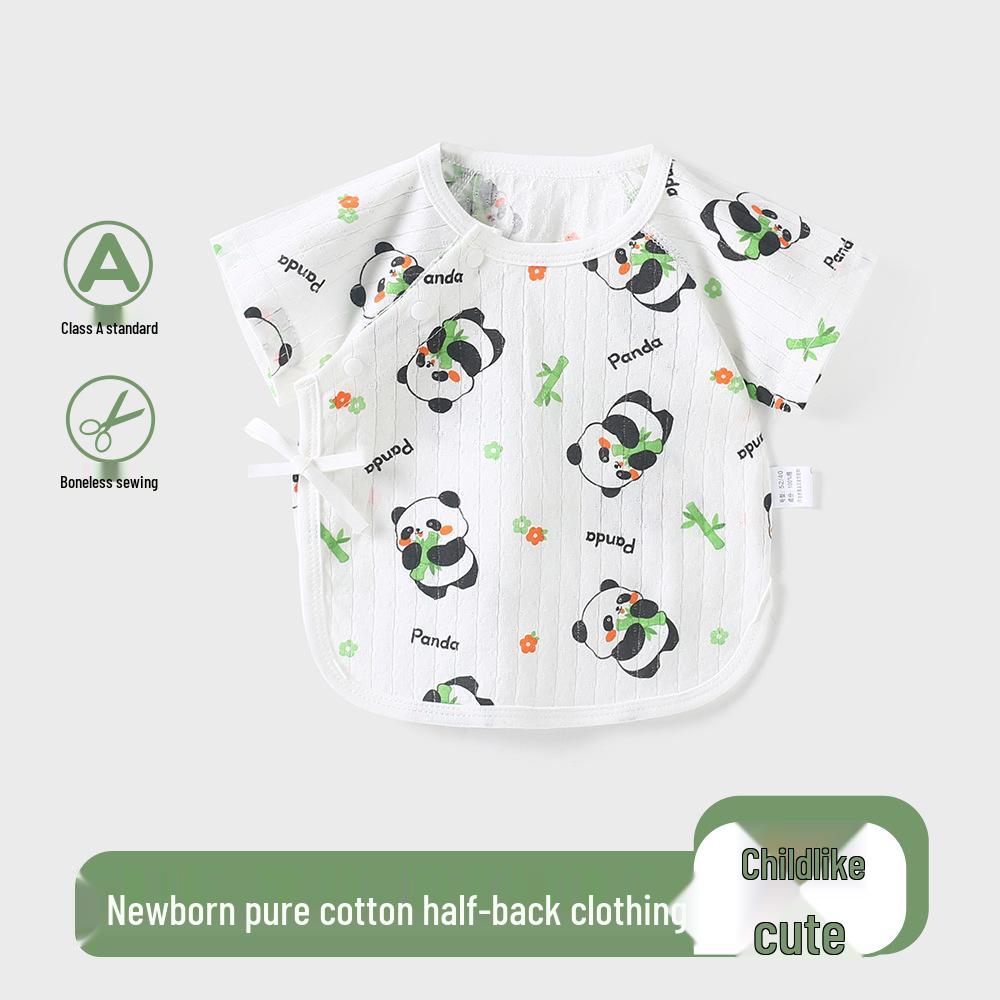 Newborn Pure Cotton Seamless Top - First Month Summer & Autumn Style