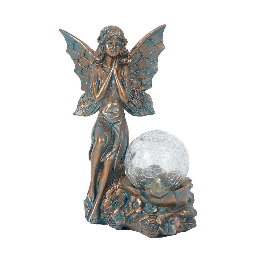 

Светильник из потрескавшегося стекла Ангелы Сад Солнечный Ангел Садовая Статуя Наружный Декор с Фигурками Садовый Декор Газонные Украшения для Патио