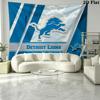 Detroit Lions Wall Tapestry Aesthetic Wall Hanging Printed Fabric Blanket Decorative Tapestries for Bedroom Living Room Home Decor