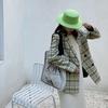 Flat top woolen hat women autumn and winter French retro casual wide brim Internet celebrity new British celebrity top hat