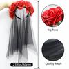 NODG Day of the Dead Headband, Retro mesh carnival head button, Halloween day rose flower party hair accessories headband black female