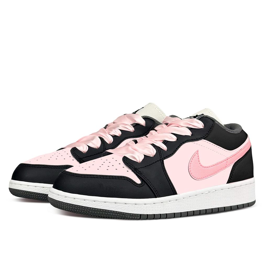 Jordan Air Jordan 1 Abrasion Resistant Low top Vintage Basketball Shoes Women's Strawberry Pink 553560-152(Team153-)