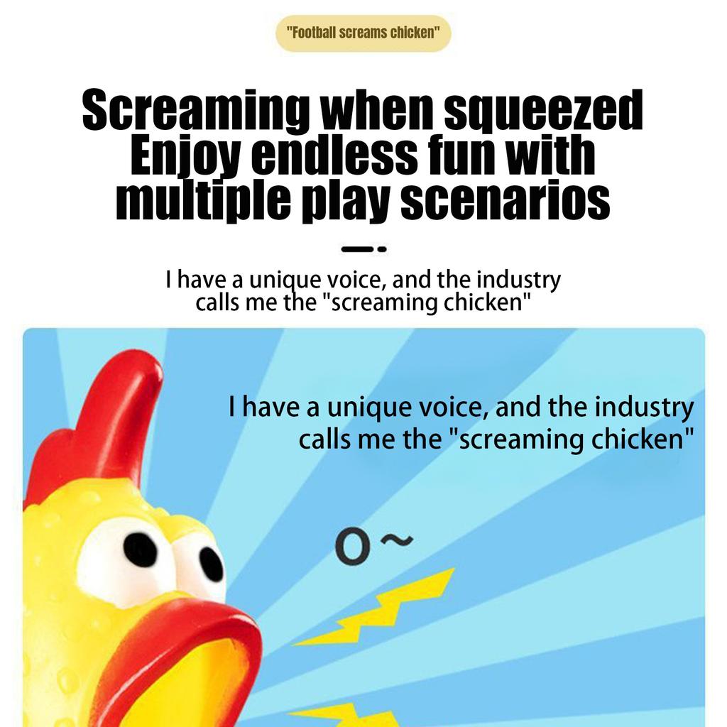 Creative Prank Football Squeaky Chicken Internet-Famous Chicken Funny Gift Squeaky Toy Prank Toy